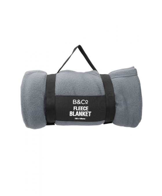 Плед Summit B&Co Fleece Blanket With Carry Handle 150x130 cm Сірий