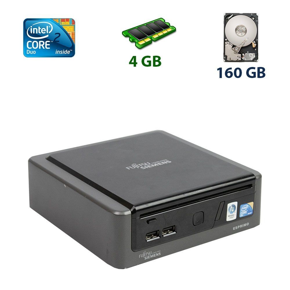 Б/в Fujitsu Q5030 USFF / Intel Core 2 Duo T5670 (2 ядра по 1.8 GHz) / 4 GB DDR2 / 160 GB HDD