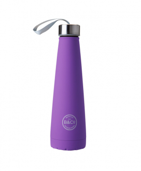 Термопляшка Summit B&Co Conical Bottle Flask Rubberized Dark Violet 450 мл