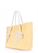 Котонова сумка з трендовим принтом, жовта / POOLPARTY