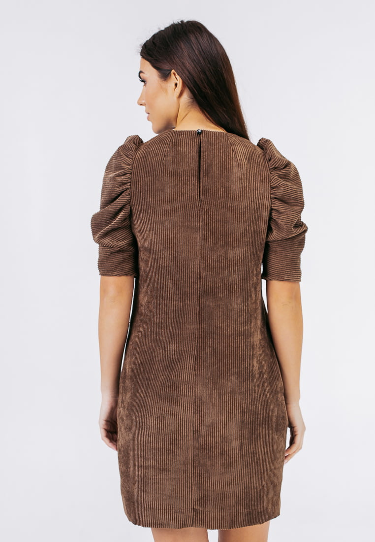 Вельветова сукня міні, коричнева / Bessa