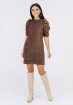 Вельветова сукня міні, коричнева / Bessa