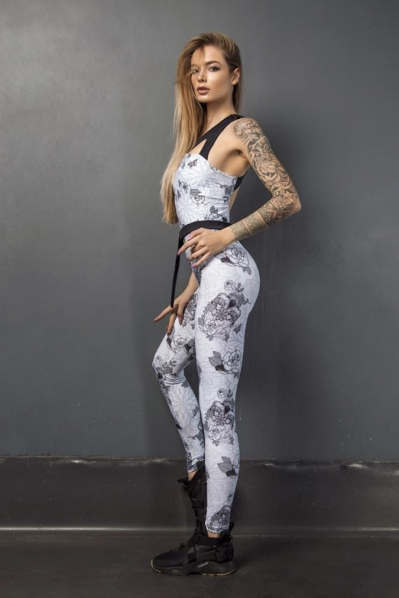 Комбінезон Sasha Tattooing, білий / Designed for Fitness
