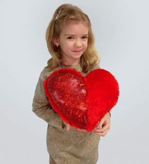 Плюшева іграшка Mister Medved Подушка-серце зі вставкою 30 см