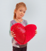 Плюшева іграшка Mister Medved Подушка-серце зі вставкою 30 см