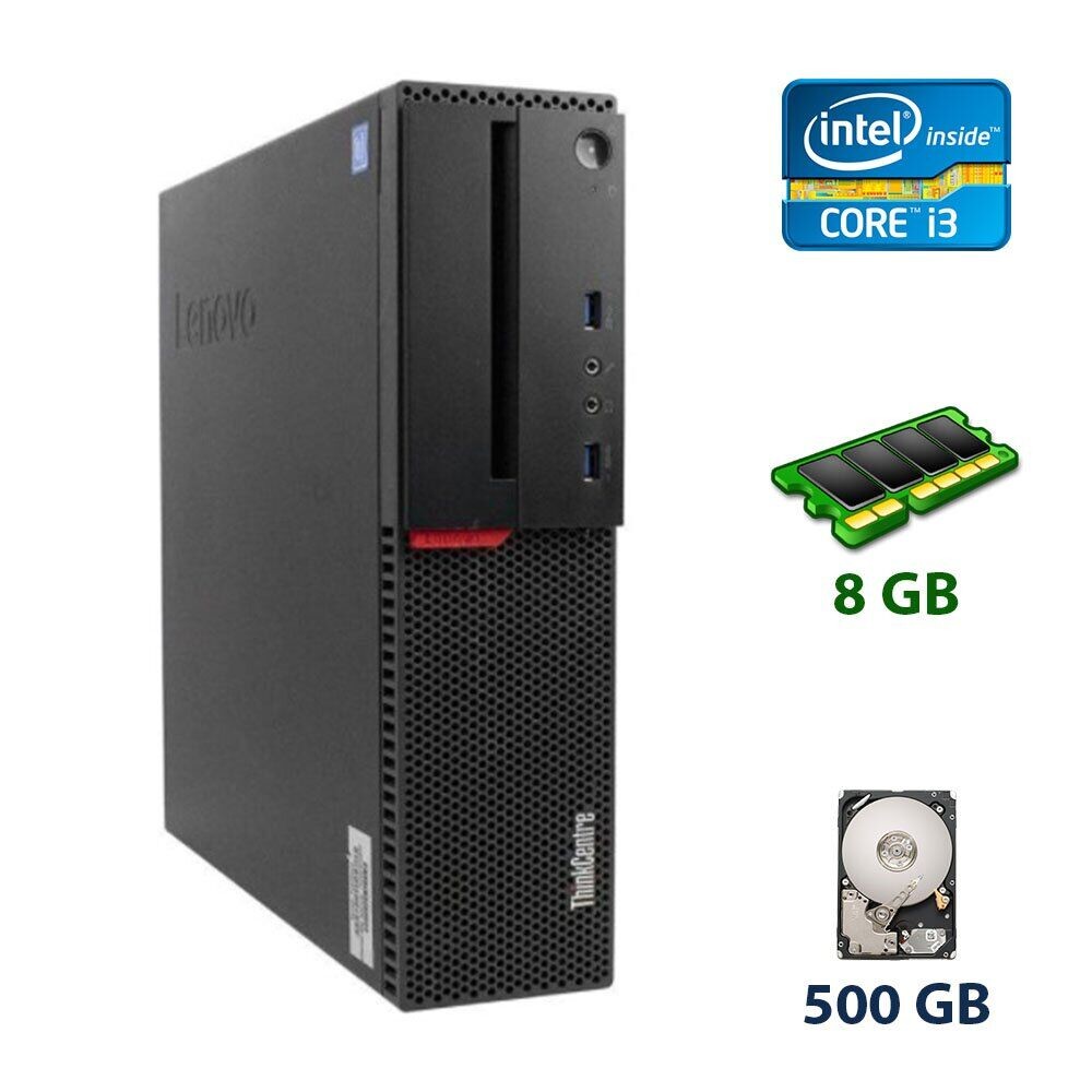 Б/в Неттоп Lenovo ThinkCentre M800 SFF Intel Core i3-6100T  / 8 Гб / HDD 500 Гб