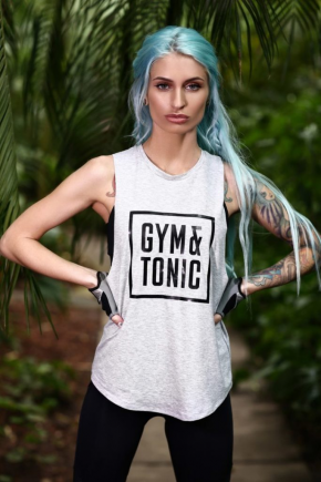 Майка Gym and Tonic Light Grey / Designed for Fitness