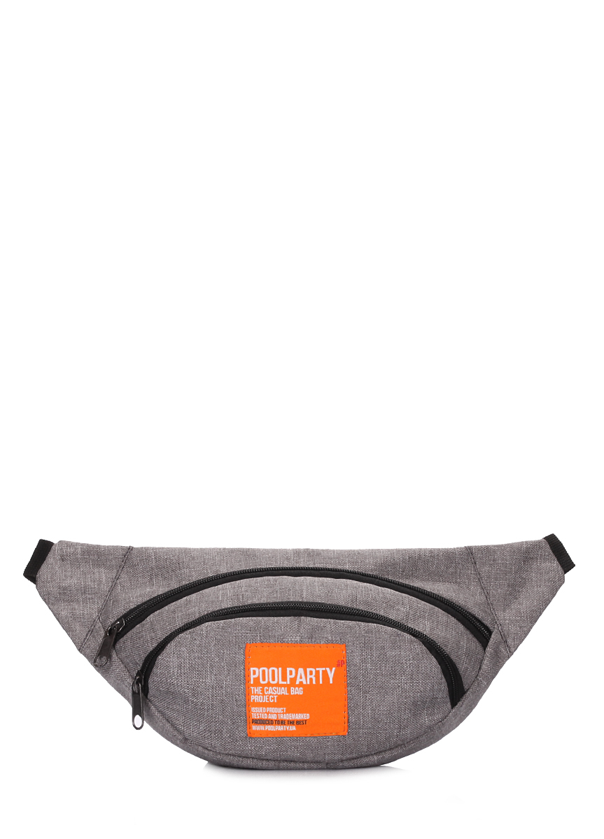 Сумка на пояс Hip Pack, сіра / POOLPARTY