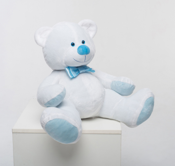 Плюшевий ведмідь Mister Medved сидячий Білий 70 см