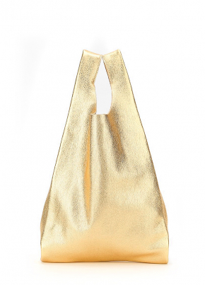 Шкіряна сумка Tote, золото / POOLPARTY