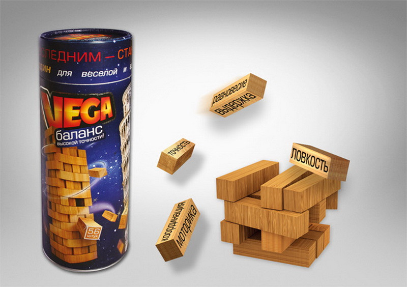 Джанга Вега / Вежа, Дженга, Jenga Vega російською мовою (Danko toys)