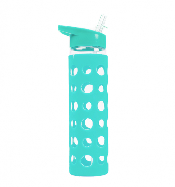 Пляшка Summit MyBento Eco Glass Bottle Sports Lid Silicone Cover Блакитна 550 мл