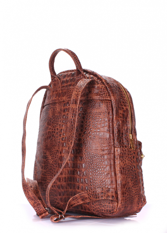 Шкіряний рюкзак Mini, коричневий / POOLPARTY