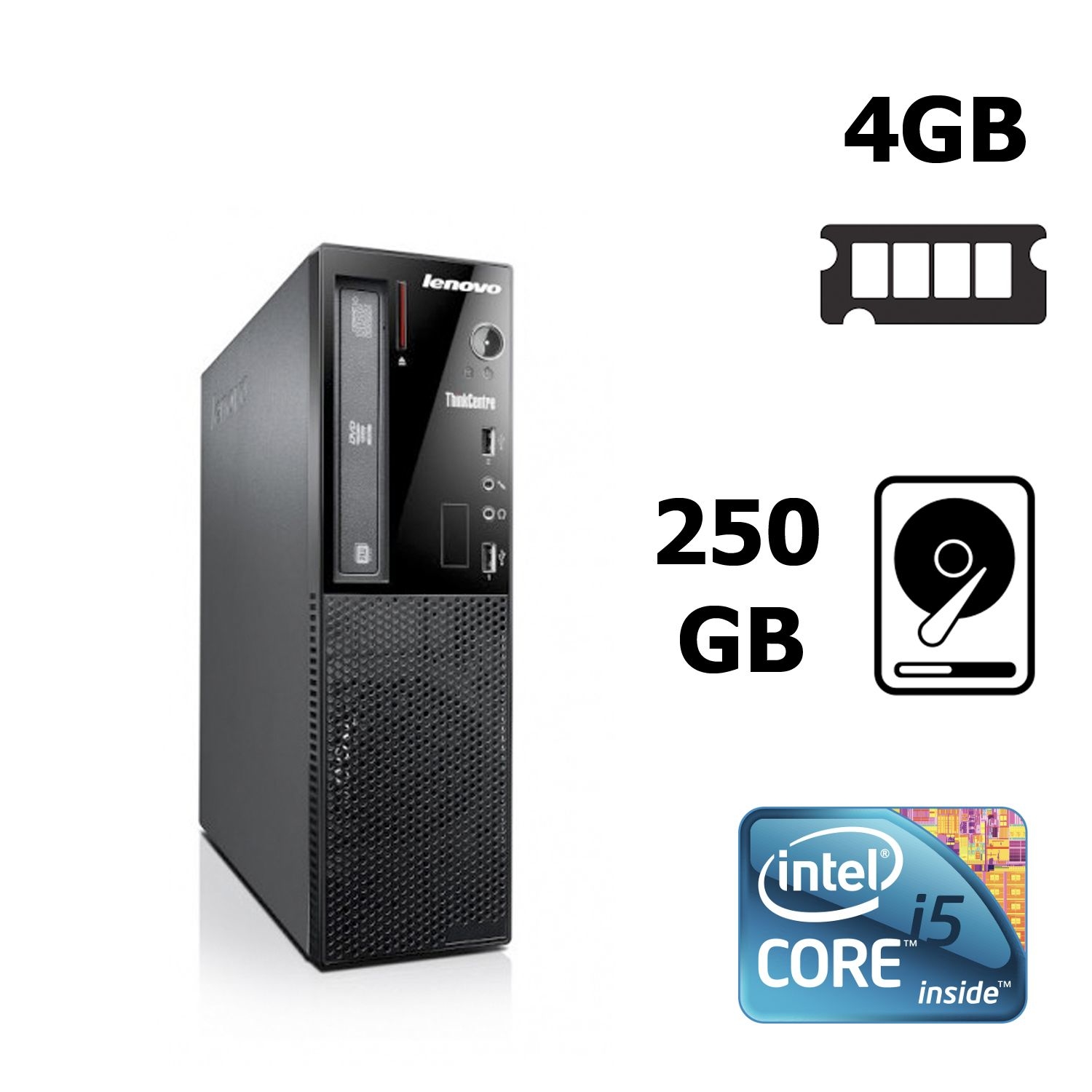 Б/в Lenovo ThinkCentre  Е73 SFF / Intel® Core™ i5-4430S (4 ядра по 2.7 - 3.2 GHz) / 4 GB DDR3 / 500 GB HDD