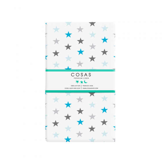 Комплект постільної білизни STAR GREY BLUE DARK BLUE (Cosas)