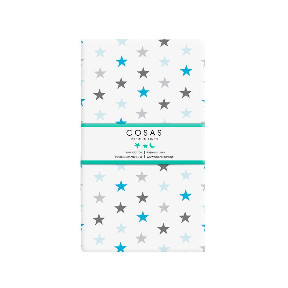 Комплект постільної білизни STAR GREY BLUE DARK BLUE (Cosas)