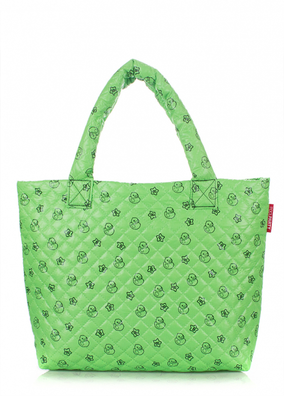 Дута сумка з качечками, зелена / POOLPARTY