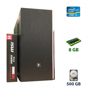 Б/в 2E Basis Tower / Intel Core i5-3470 (4 ядра по 3.20 - 3.60 GHz) / 8 GB DDR3 / 500 GB HDD / AMD Radeon RX 550, 2 GB GDDR5, 64-bit / 400W