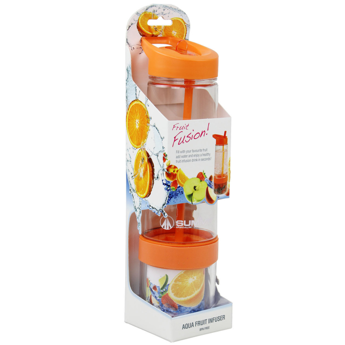 Пляшка-соковижималка Summit MyBento Fruit Infuser-Squeezer Bottle Помаранчева 750 мл