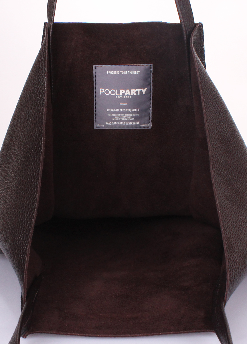 Шкіряна сумка Edge, коричнева / POOLPARTY