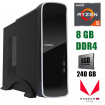 Б/в GameMax ST610G / AMD Ryzen 5 3400G (4(8)ядра по 3.7-4.2GHz) / 8 GB DDR4 / 240 GB SSD / БП 300W