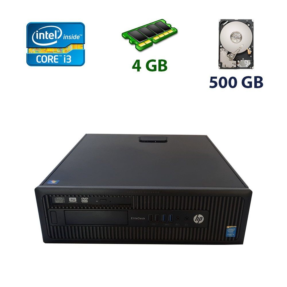 Б/в HP ProDesk 600 G1 SFF / Intel Core i3-4130 (2 (4) ядра по 3.4 GHz) / 4 GB DDR3 / 500 GB HDD / DVD-RW