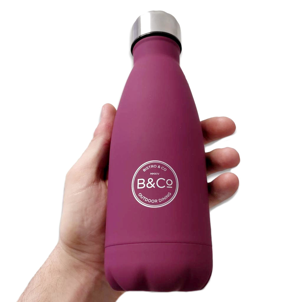 Термопляшка Summit B&Co Thermal Bottle Rubberized Berry Бордова 350 мл