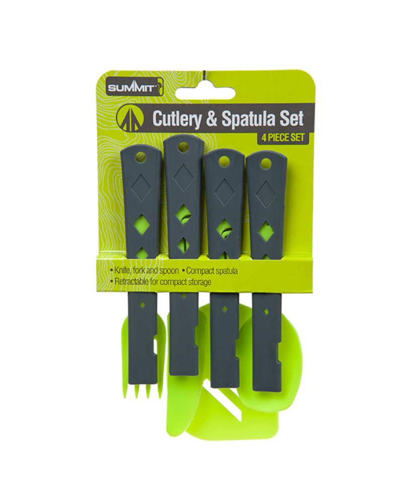 Набір столових приборів Summit 4PC Cutlery & Spatula Set Lime