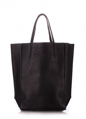 Шкіряна сумка BigSoho, чорна / POOLPARTY
