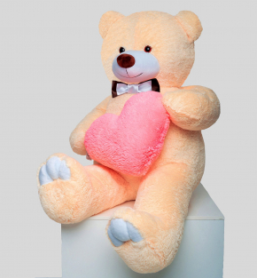 Ведмідь з серцем Mister Medved Бежевий 160 см