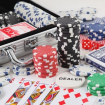Покерний набір 200 фішок по 11,5 г, алюмінієвий кейс, російською мовою (Johnshen Sports)