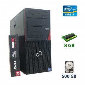 Б/в Fujitsu Esprimo P720 Tower / Intel Core i5-4440 (4 ядра по 3.1 - 3.3 GHz) / 8 GB DDR3 / 500 GB HDD / AMD Radeon RX 550, 2 GB GDDR5, 64-bit