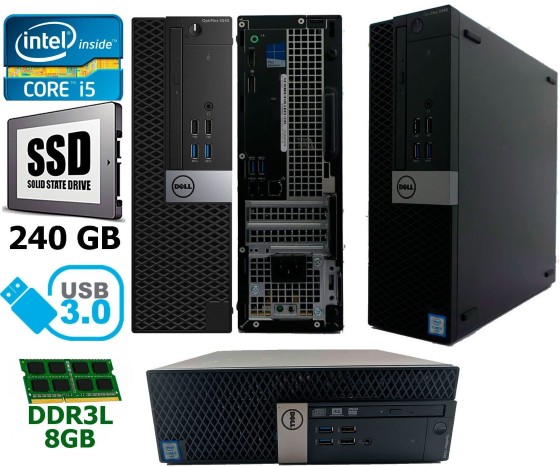 Б/в Системний блок Dell Optiplex 3040 SFF Intel Core i5-6500 / 8 Гб / SSD 240 Гб