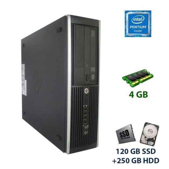 Б/в Системний блок HP Elite 8300 SFF Intel Pentium G850 / 4 Гб / SSD 120 Гб + HDD 250 Гб