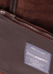 Шкіряна сумка Soho з велюровими вставками, коричнева / POOLPARTY