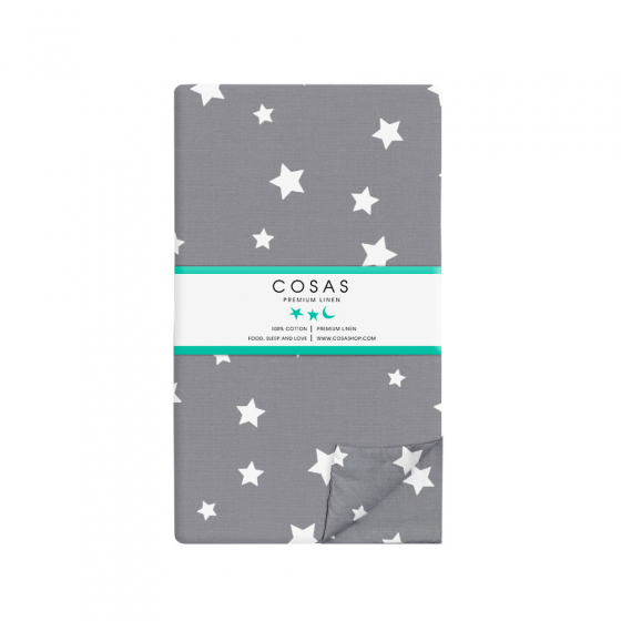 Комплект постільної білизни STARS WHITE GREY ROSE (Cosas)