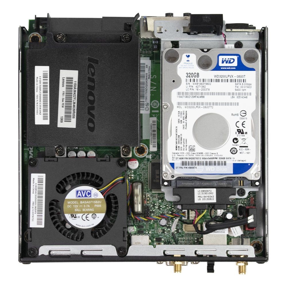 Б/в Lenovo ThinkCentre M92 USFF / Intel Core i5-3470T (2 ядра по 2.9 - 3.6 GHz) / 4 GB DDR3 / 320 GB HDD
