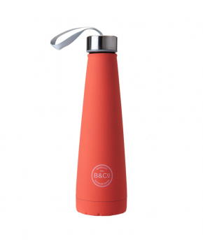 Термопляшка Summit B&Co Conical Bottle Flask Rubberized Coral 450 мл