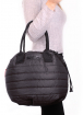 Стьобана сумка Muffin на шнурку, чорна / POOLPARTY