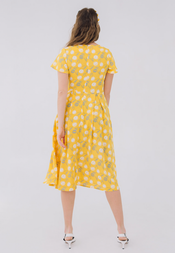 Приталена сукня, жовта / Bessa