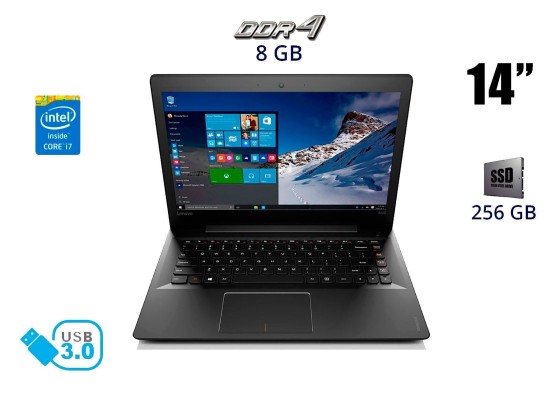 Б/в Ноутбук Lenovo IdeaPad 500s-14ISK Intel Core i7-6500U / 8 Гб / SSD 256 Гб / Клас А