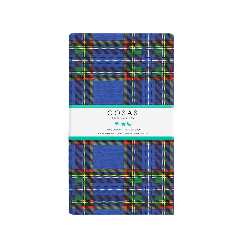 Комплект євро дорослої постільної білизни SCOTTISH BLUE WHITE (Cosas)