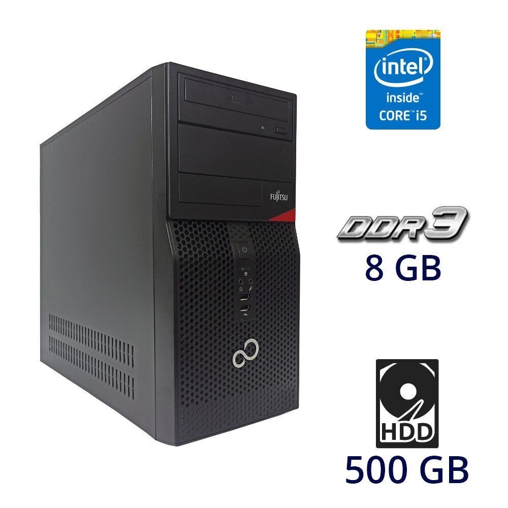 Б/в Системний блок Fujitsu Esprimo P410 Tower Intel Core i5-3340 / 8 Гб / HDD 500