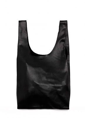 Шкіряна сумка Tote, чорна / POOLPARTY