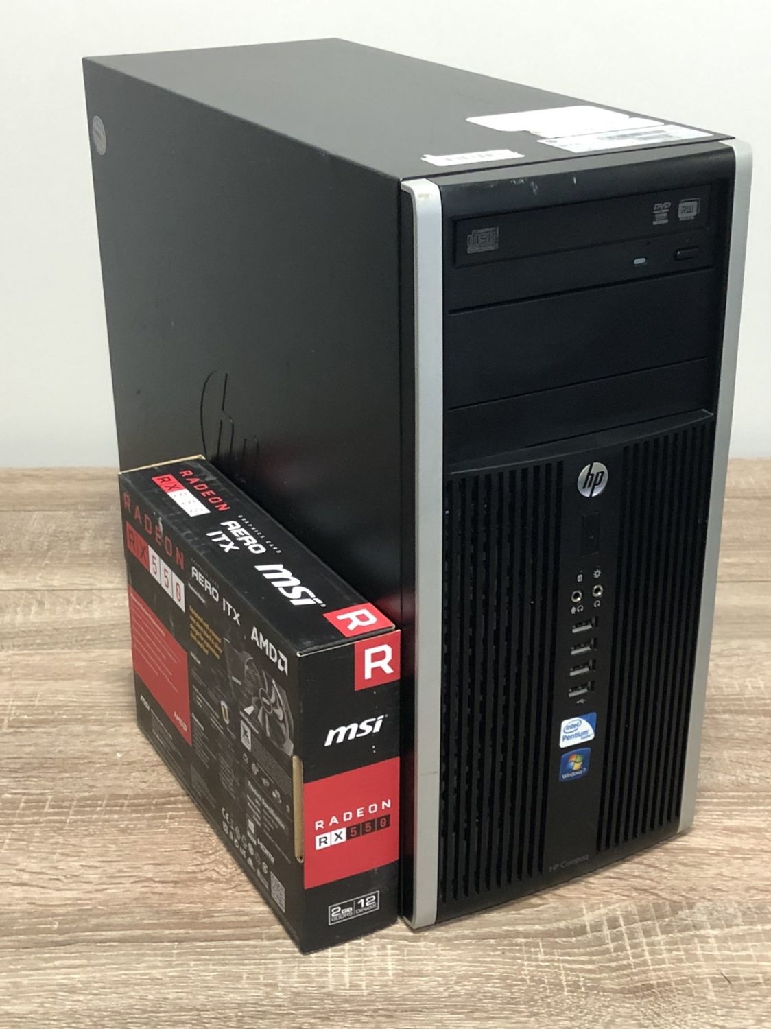 Б/в HP Compaq Pro 6300 Tower / Intel Core i5-3450 (4 ядра по 3.1 - 3.5 GHz) / 8 GB DDR3 / 500 GB HDD / AMD Radeon RX 550, 2 GB GDDR5, 128-bit