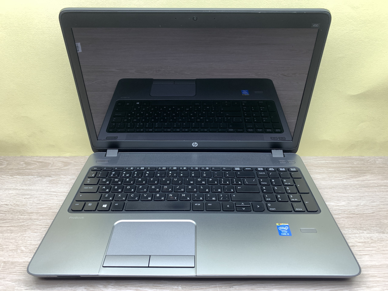 Б/в Ноутбук Hp ProBook 450 G1 / Intel Core i5-4200M / 8 Гб / SSD 120 Гб / Клас B (не працює батарея)