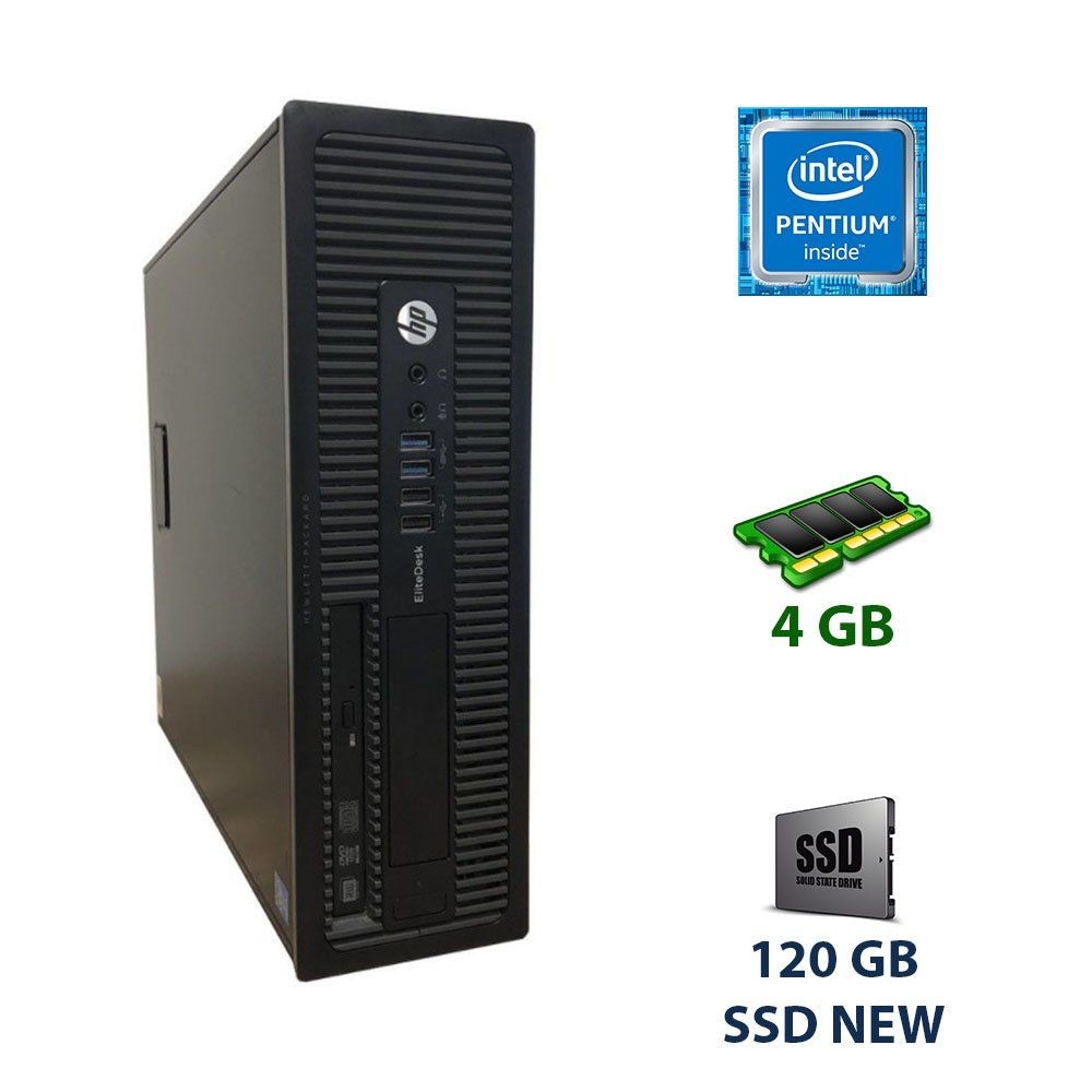 Б/в Системний блок HP EliteDesk 800 SFF Intel Pentium G3420 / 4 Гб / SSD 120 Гб