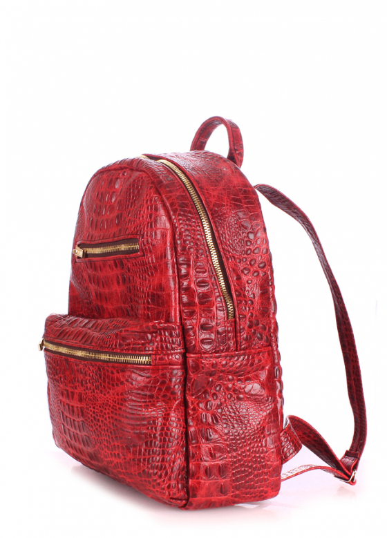 Шкіряний рюкзак Mini, червоний / POOLPARTY