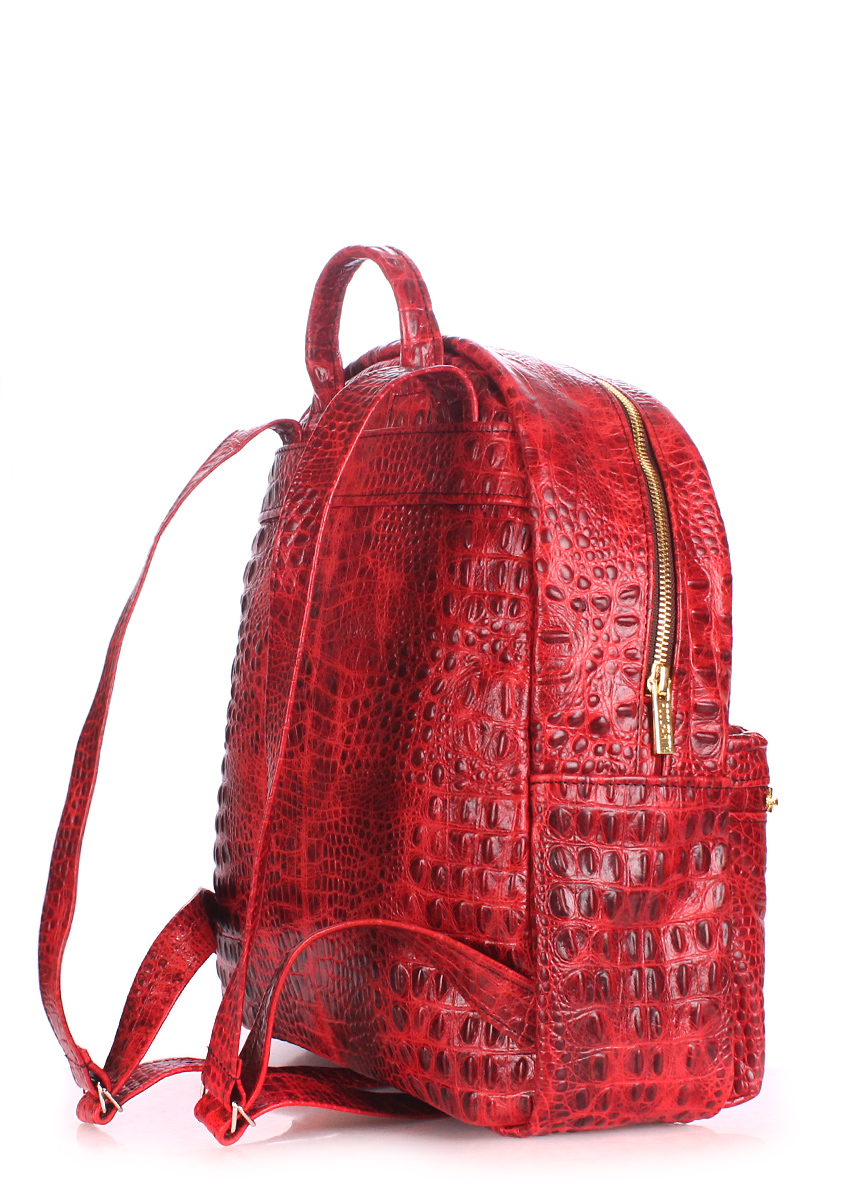 Шкіряний рюкзак Mini, червоний / POOLPARTY