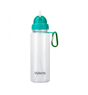 Спортивна пляшка для води Summit MyBento Bottle With Flip Straw Зелена 700 мл